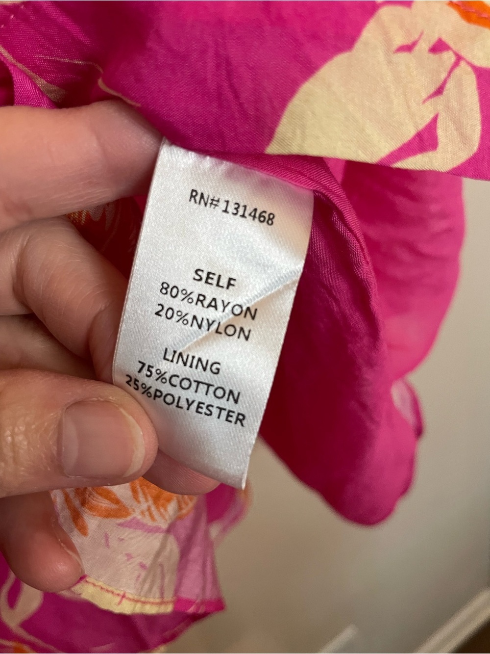 Fate Pink Orange Floral Button Front Blouse Small - Picture 8 of 9